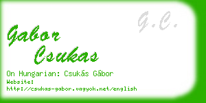 gabor csukas business card