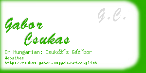 gabor csukas business card